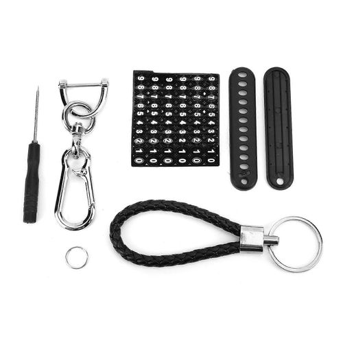 Porte-Cls De Voiture Cadeau Corde Tresse Avec Plaque D'immatriculation Dtachable 360 Rotatif Fer  Cheval Boucle Alliage D'aluminiumc