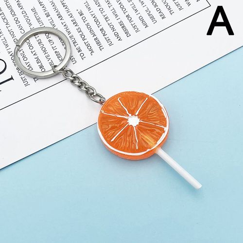 Porte-Cls En Forme De Sucette Au Citron, 1 Pice, Pendentif De Voiture, Accessoires En Rsine, Simulation De Fruits, Petit Pendentif, Bijoux, Vente En Gros