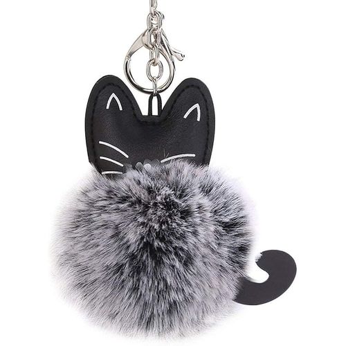 Porte-Cls En Fourrure Artificielle De Qualit Suprieure, Pendentif En Forme De Chat, Bijoux Tendance, Accessoires Pour Bb Fille