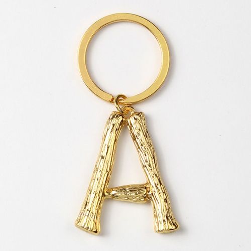 Porte-Cls En Mtal Dor En Forme De Bambou pais 26 Lettres Pour Femmes, Pendentif De Sac Alphabet Initial, Bijoux Cadeaux  La Mode, A-Z