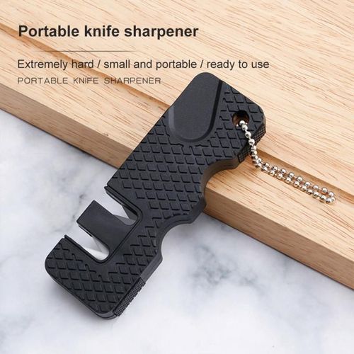 Porte-Cls Multifonction En Tungstne Abs, Pierre  Aiguiser, Couteau En Carbure, Outil De Poche En Diamant, Aiguisoir De Poisson Pour Accessoires De Cuisine