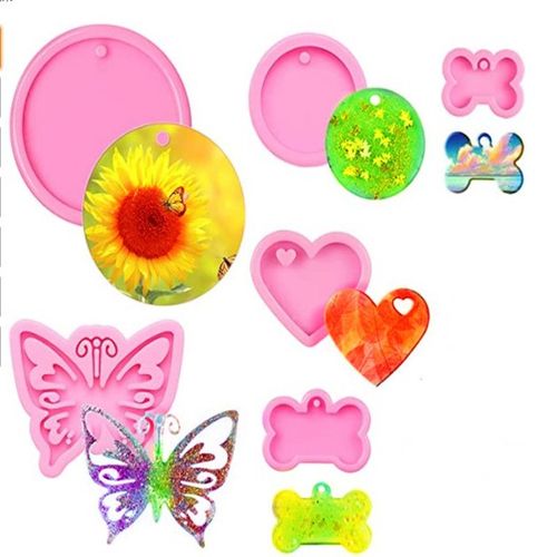 Porte-Cls Papillon En Silicone, Moule En Forme De CUr, Os De Chien Rond, Pendentif En Rsine, Bricolage, Outils De Bijoux