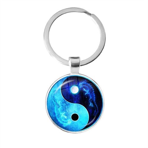 Porte-Cls Pendentif Dragon Moon Pour Hommes Et Femmes, Pierre Du Temps, Cabochon, Bijoux En Verre, Yin Composer, Tapiercattention, Ols Key, Jounisex