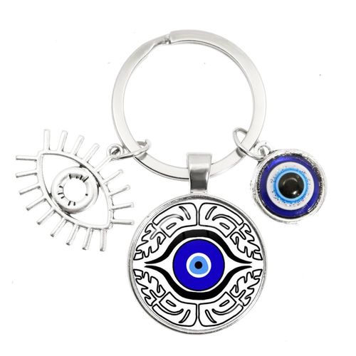 Porte-Cls Turc Evil Eye, Porte-Cls Cratif, Amulette, Nazar Evil Eye Charms, Porte-Cls Porte-Cls, Verre, Avant, Bijoux Faits  La Main, Bleu