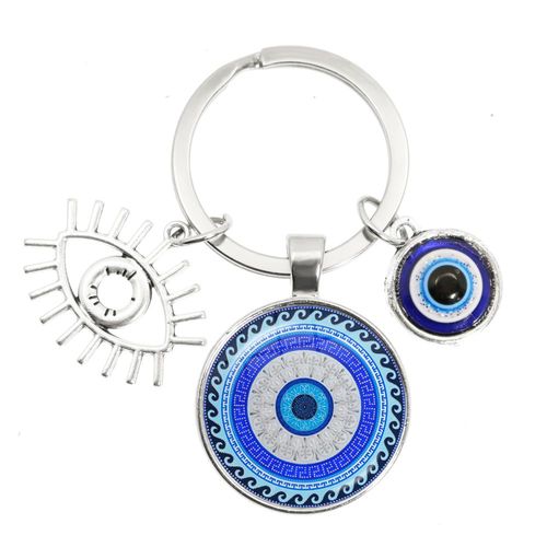 Porte-Cls Turc Evil Eye, Porte-Cls Cratif, Amulette, Nazar Evil Eye Charms, Porte-Cls Porte-Cls, Verre, Avant, Bijoux Faits  La Main, Bleu