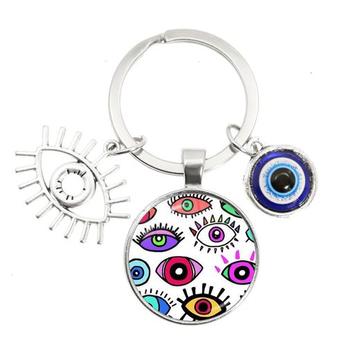 Porte-Cls Turc Evil Eye, Porte-Cls Cratif, Amulette, Nazar Evil Eye Charms, Porte-Cls Porte-Cls, Verre, Avant, Bijoux Faits  La Main, Bleu