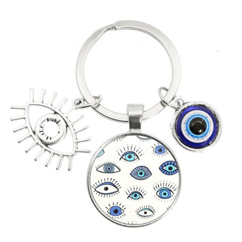Porte-Cls Turc Evil Eye, Porte-Cls Cratif, Amulette, Nazar Evil Eye Charms, Porte-Cls Porte-Cls, Verre, Avant, Bijoux Faits  La Main, Bleu
