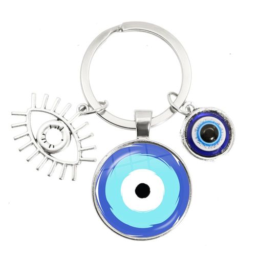 Porte-Cls Turc Evil Eye, Porte-Cls Cratif, Amulette, Nazar Evil Eye Charms, Porte-Cls Porte-Cls, Verre, Avant, Bijoux Faits  La Main, Bleu