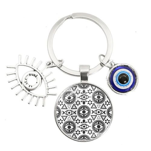 Porte-Cls Turc Evil Eye, Porte-Cls Cratif, Amulette, Nazar Evil Eye Charms, Porte-Cls Porte-Cls, Verre, Avant, Bijoux Faits  La Main, Bleu