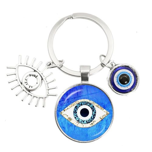Porte-Cls Turc Evil Eye, Porte-Cls Cratif, Amulette, Nazar Evil Eye Charms, Porte-Cls Porte-Cls, Verre, Avant, Bijoux Faits  La Main, Bleu