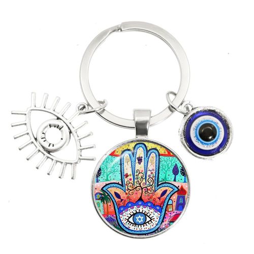 Porte-Cls Turc Evil Eye, Porte-Cls Cratif, Amulette, Nazar Evil Eye Charms, Porte-Cls Porte-Cls, Verre, Avant, Bijoux Faits  La Main, Bleu