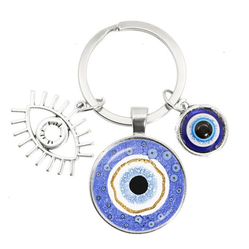 Porte-Cls Turc Evil Eye, Porte-Cls Cratif, Amulette, Nazar Evil Eye Charms, Porte-Cls Porte-Cls, Verre, Avant, Bijoux Faits  La Main, Bleu