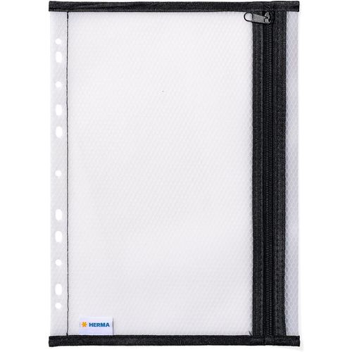 Porte-Documents A4 Avec Fermeture clair, Poche Zippe tanche, Porte-Documents En Plastique Refermable Et Perfor Avec Fermeture clair, Semi-Transparent, 32 X 23 Cm