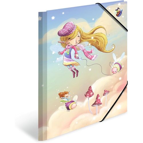 Porte-Documents Format A4 Pour Enfant - En Carton Solide Avec Rabats Intrieurs Imprims, lastique - Avec Reliure  lastiques - 1 Porte-Documents  Dessin Pour Enfants