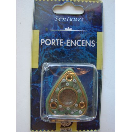 Porte Encens Resines Forme Coeur  4x3cm Vert Pour 3 Btonnets, Marque Denis