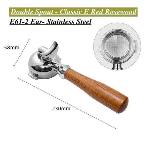 Porte-filtre pour Expobar FAEMA RANCILIO LACIMBALI,machine  caf,bec sans fond,porte-filtre,cafetire,58mm,E61 - Type Classic RRW Double-For Expobar E61