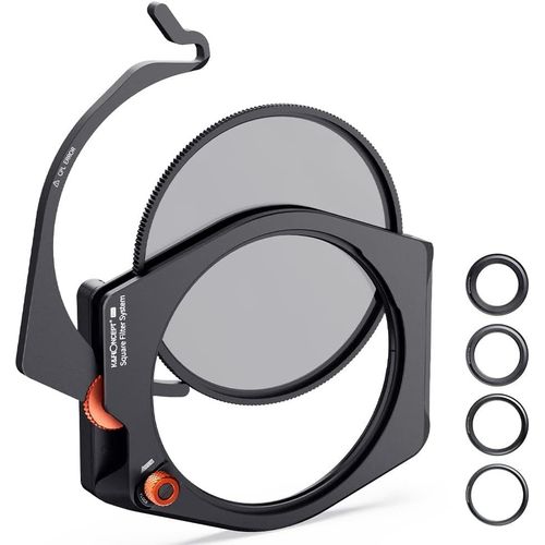 Porte Filtre X-Pro Support Pour Filtre Carr + Filtre Polarisant Cpl 95mm + 4 Bagues Adaptateurs (67/72/77/82mm)[Vit696006]