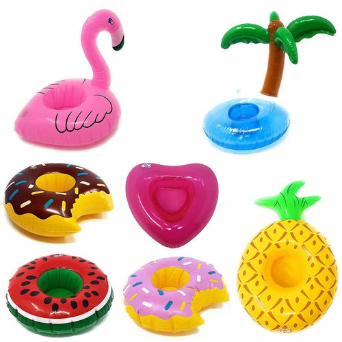 Porte-Gobelet Gonflable Pour Boissons, 4 Pices, Flottant, Plage, Piscine, Fte, Bain  Remous, Jouet Palmier