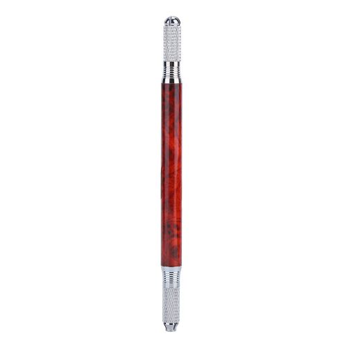 Porte-Lame De Microblading Pour Tatouage De Sourcils A Double Extremite, Stylo, Crayon, Outil De Maquillage Manuel, Grain De Bois
