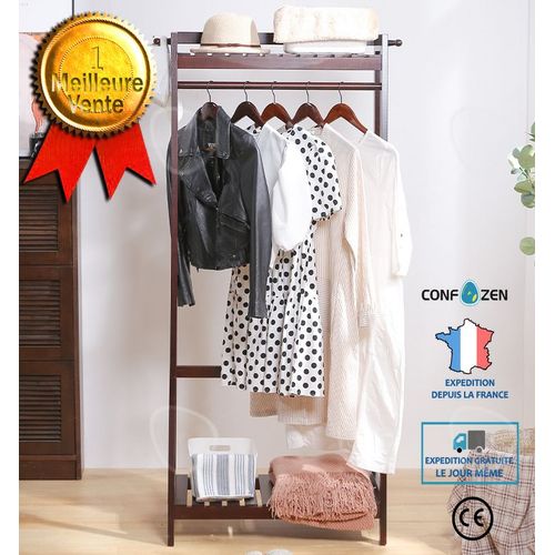 Porte-Manteau En Bois Massif Cintre Sur Pied Chambre Simple Rangement Vtements Simple Porte-Manteau Marron Porte-Manteau En Bois