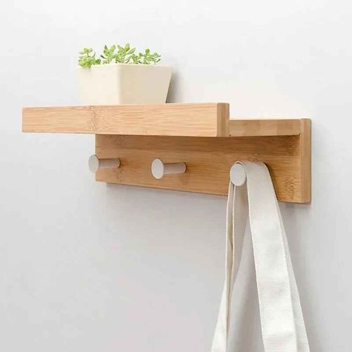 Porte-Manteau Mural En Bois T1,Prsentoir  Vtements Portable En Ique Dex,Meubles De Hall D'entre Pour La Maison - Type 3 Hooks