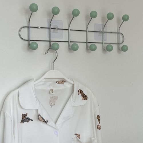 Porte-Manteau Mural Pour Hall D'entre,Sac  Dos Portable,Casquette,charpe,Cintres De Rangement Pour Vtements De Chambre,Crochets T1 - Type Green-6 Hooks #A