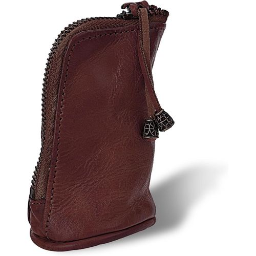 Porte Monnaie En Cuir Vritable,Porte Monnaie Mdival En Cuir De Vachette Avec Fermeture clair Porte Monnaie Porte Monnaie Avec Porte Cls Petit Portefeuille De Voyage Pour Homme(Brun)
