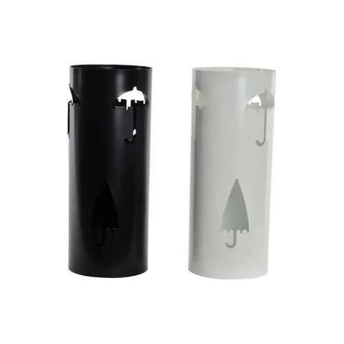 Porte-Parapluie 19 X 47 Cm Blanc Noir Acier Parapluie 19 X 19 X 47 Cm (2 Units)