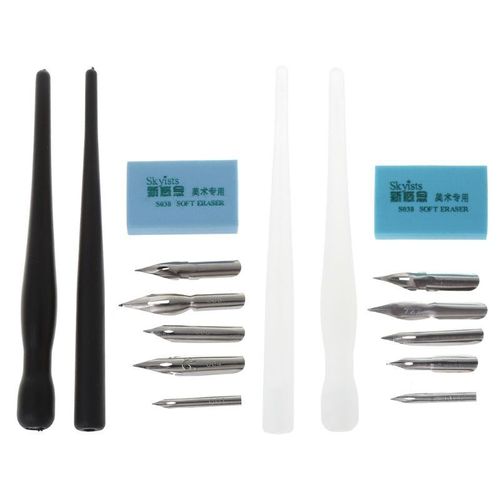 Porteplume pour calligraphie et manga avec 5 plumes, portestylo, kit d