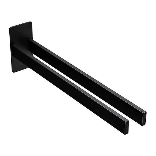 Porte-Serviettes, Double Carr, Serviette De Salle De Bain En Acier Inoxydable, Rail, Sans Perage, Auto-Adhsif, Mural