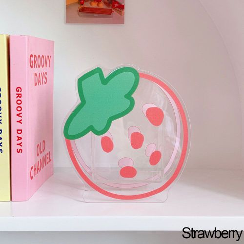 Porte-Stylo En Acrylique De Style Coren, Multifonctionnel, Mignon Ours Lapin Fraise, Organisateur De Bureau, Bote De Rangement De Papeterie Scolaire