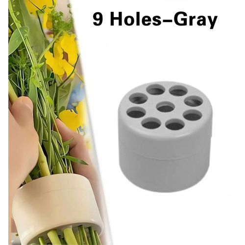 Porte-Tige En Spirale Ikebana Pour Fleurs,Porte-Tiges En Spirale Pour Vases,Accessoire D'art Floral Bricolage,Cadeaux De Fleurs Shaper,Bouquet Twister - Type 9 Holes-Gray