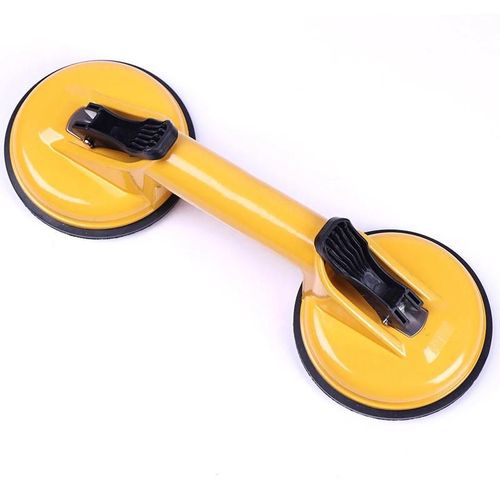 Porte-Verre  Ventouse Dent Extracter Plaque En Caoutchouc Robuste Pour Les Objets En Carreaux De Verre En Mouvement Et En Levage Jaune