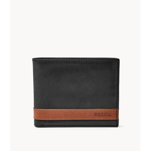 Portefeuille  Deux Volets Quinn Avec Fentre Transparente - Fossil Ml3644001 - Homme - Noir
