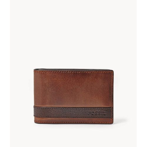 Portefeuille  Deux Volets Quinn Avec Pince  Billets - Fossil Ml3650200 - Homme - Marron