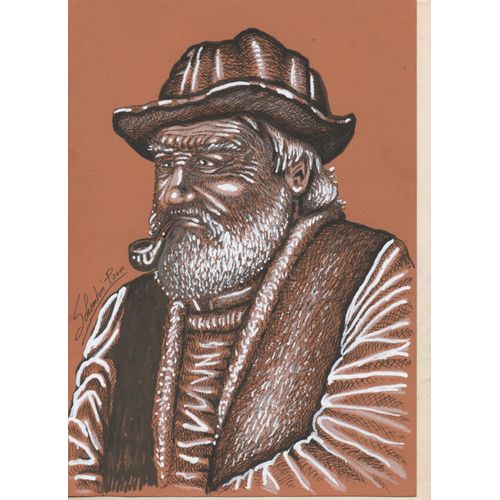 Portrait De Vieux Paysan