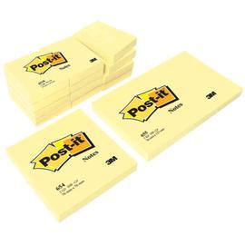 Post-it 3M Post-it adhésifs, 102 x 152mm, en blanc, 100feuilles/bloc