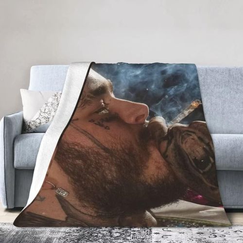 Post Malone ? Couverture Imprime En 3d Pop Singer, En Flanelle Et Microfibre, Pour Canap-Lit,