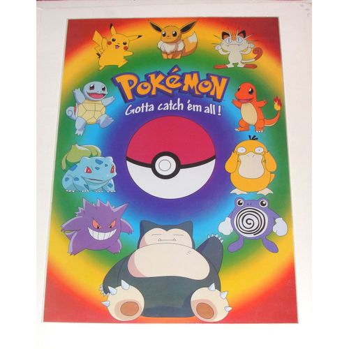 Poster De 10 Pokmons Avec Sa Pokball
