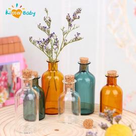 Acheter Mini bouteilles en verre de couleur avec vase miniature en