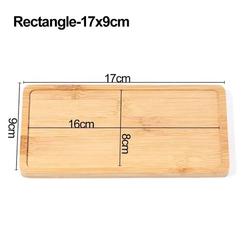 Pot De Fleurs Rond Carr Hexagonal En Bois De Bambou Simple,Jardinire De Base,Support De Bonsa Succulent,Dcoration D'intrieur,Cadeau De Jardin - Type Rectangle-17x9cm