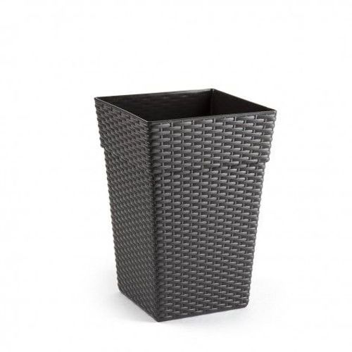 Pot En Rotin Haut 20 Cm Gris Fonc