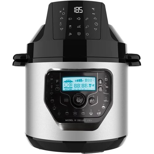 Pot Programmable Avec Tte Friteuse D'Air Et Balance Gm H Deluxe Fry. Robot De Cuisine Multifonction 6 Litres, Couvercle Advance, Programmable 24H, Temprature Rglable, Recette[IND6230838]