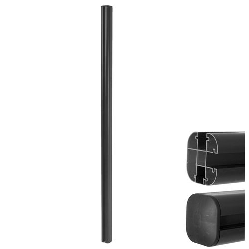 Poteau En Aluminium Pour Clture Sarthe En Wpc, Pilier, Systme De Connexion 1,86   Anthracite