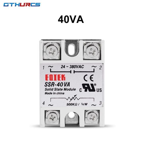Potentiomtre SSR 10VA 25VA 40VA,tension Sochi 24-380V AC,avec potentiomtre 10A 25A 40A - Type 40VA