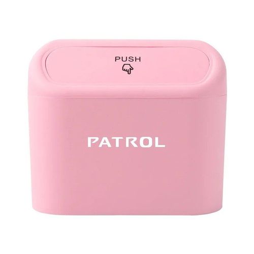 Poubelle  Clapet Pour Voiture,Poubelle De Vhicule,Poubelle  Poussire,Bote De Rangement Pour Patrol,Accessoires Automobiles - Type Rose
