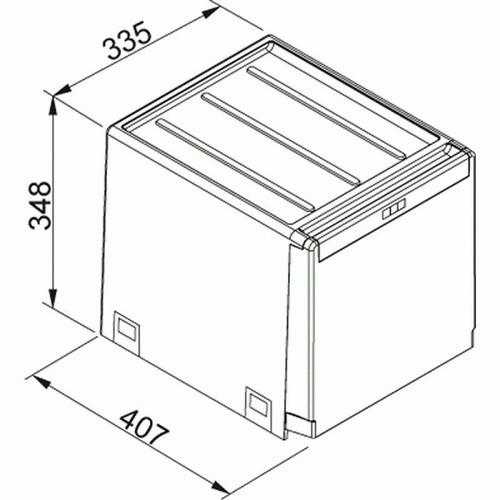 Poubelle Tri-Slectif Cube 40 - Pour Caisson De 400 Mm - 28 Litres Franke