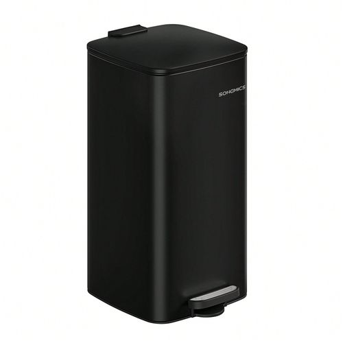 Poubelle De Cuisine, Poubelle 30 L, Poubelle  Pdale En Acier, Avec Seau Intrieur, Fermeture Douce Et Maintien En Ouverture, Noir D'encre