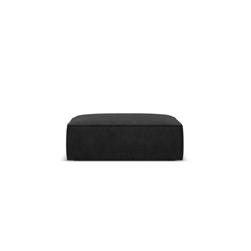 Pouf 1 Place En Tissu Chenille Noir