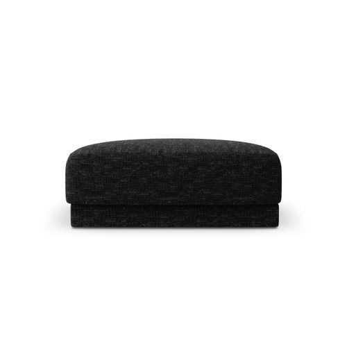 Pouf 1 Place En Tissu Chenille Noir